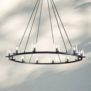 Pauilla Modern Clear Glass Round Chandelier 36'' 48‘’ 60‘’-