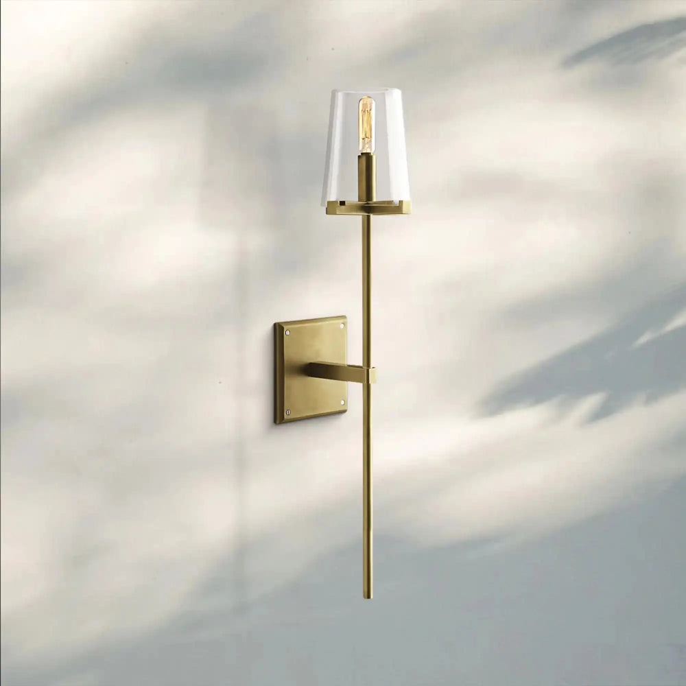 Pauilla Torch Clear Glass Sconce-