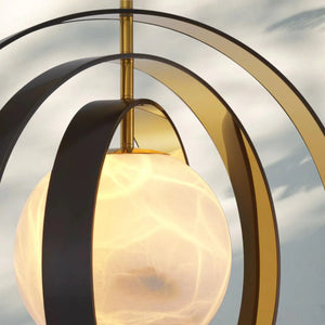 Pearl Alabaster Modern Round Chandelier-Arialamps
