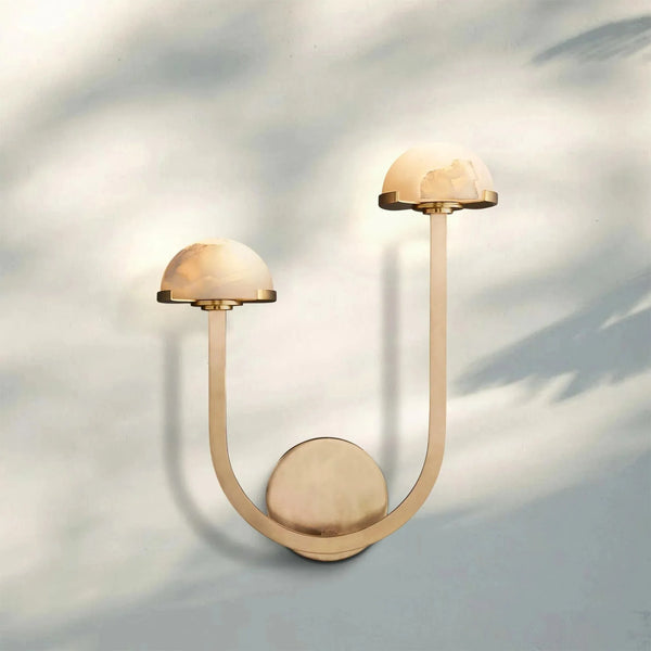 Pedrea Alabaster Double Wall Sconce - Arialamps