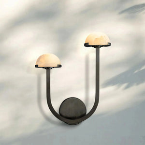 Pedrea Alabaster Double Wall Sconce - Arialamps