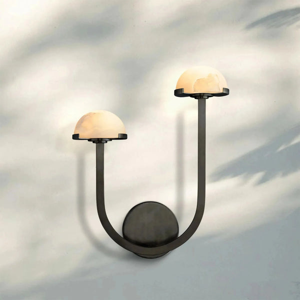 Pedrea Alabaster Double Wall Sconce - Arialamps