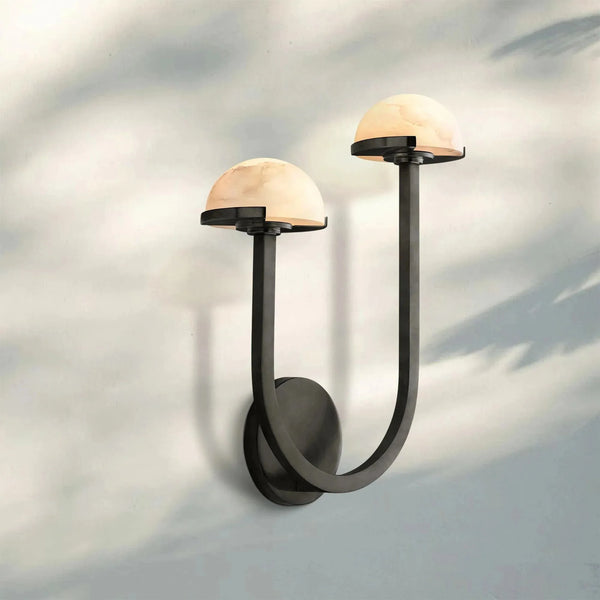 Pedrea Alabaster Double Wall Sconce - Arialamps