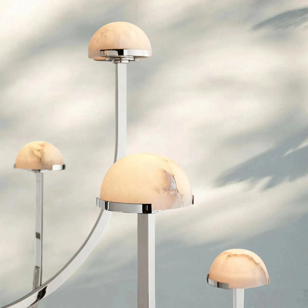 Pedrea Alabaster Round Chandelier 24'' 32'' 40'' - Arialamps