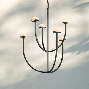 Pedrea Alabaster Round Chandelier 24'' 32'' 40'' - Arialamps