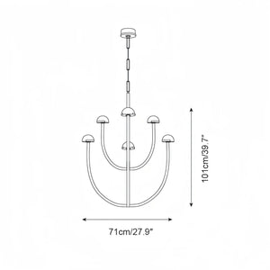 Pedrea Alabaster Round Chandelier 24'' 32'' 40'' - Arialamps