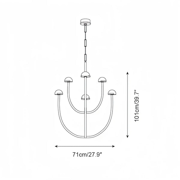 Pedrea Alabaster Round Chandelier 24'' 32'' 40'' - Arialamps