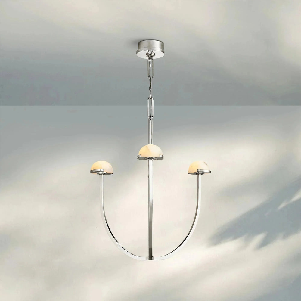 Pedrea Alabaster Round Chandelier 24'' 32'' 40'' - Arialamps
