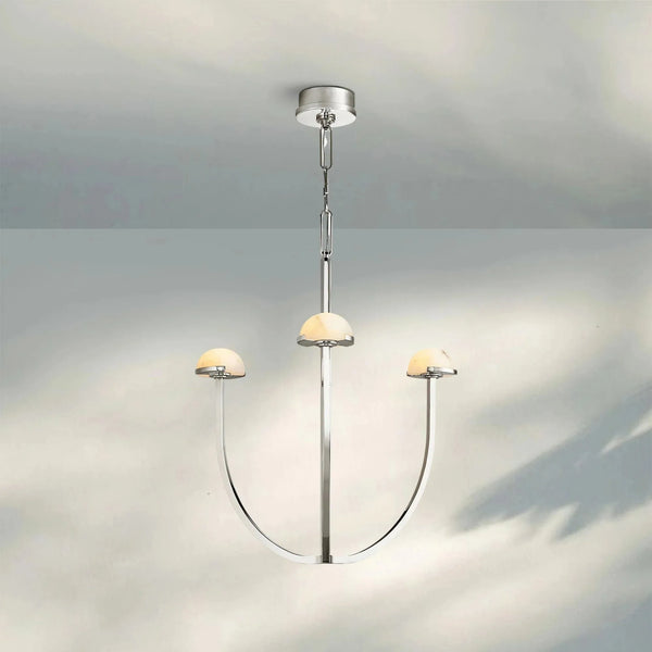 Pedrea Alabaster Round Chandelier 24'' 32'' 40'' - Arialamps