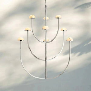 Pedrea Alabaster Round Chandelier 24'' 32'' 40'' - Arialamps