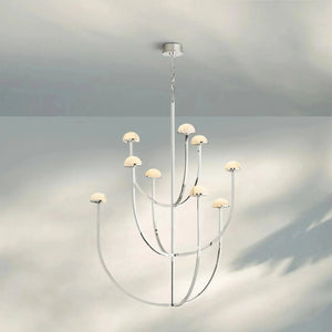 Pedrea Alabaster Round Chandelier 24'' 32'' 40'' - Arialamps