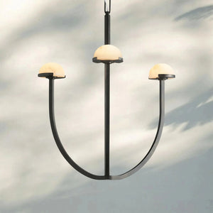 Pedrea Alabaster Round Chandelier 24'' 32'' 40'' - Arialamps