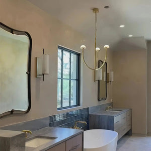 Pedrea Alabaster Round Chandelier 24'' 32'' 40'' - Arialamps