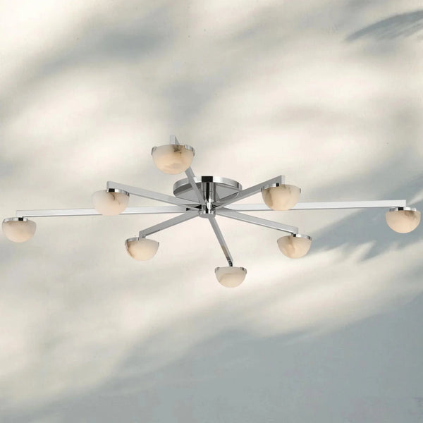 Pedrea Alabaster Wearstler Large Staggered Arm Flush Mount - Arialamps