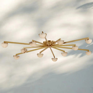 Pedrea Alabaster Wearstler Large Staggered Arm Flush Mount - Arialamps