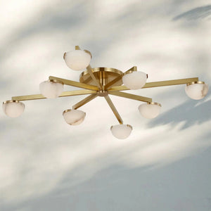 Pedrea Alabaster Wearstler Large Staggered Arm Flush Mount - Arialamps