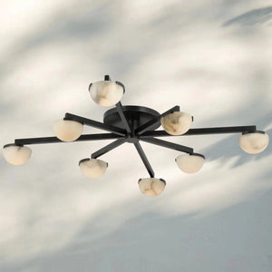 Pedrea Alabaster Wearstler Large Staggered Arm Flush Mount - Arialamps