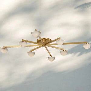 Pedrea Alabaster Wearstler Large Staggered Arm Flush Mount - Arialamps