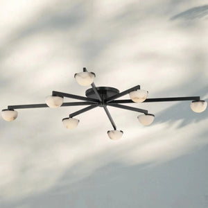 Pedrea Alabaster Wearstler Large Staggered Arm Flush Mount - Arialamps