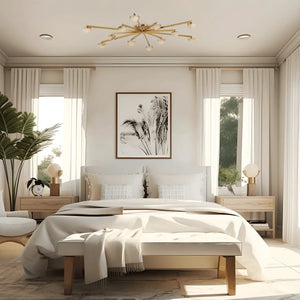 Pedrea Alabaster Wearstler Large Staggered Arm Flush Mount - Arialamps