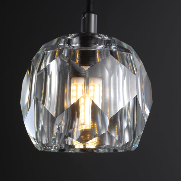 Bille De Crystal Kitchen Island Pendant Light - Arialamps