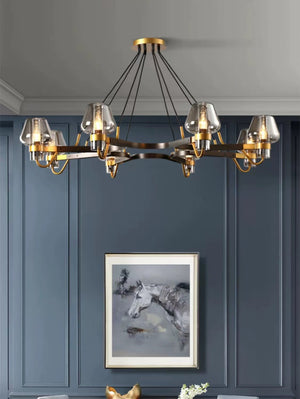 Brass,post-modern,industrial style, bulb, light luxury, 6 heads, glass, 8 heads,chandeliers, branch, pendants, Lyfairs, living room. bedroom, dining room, light,