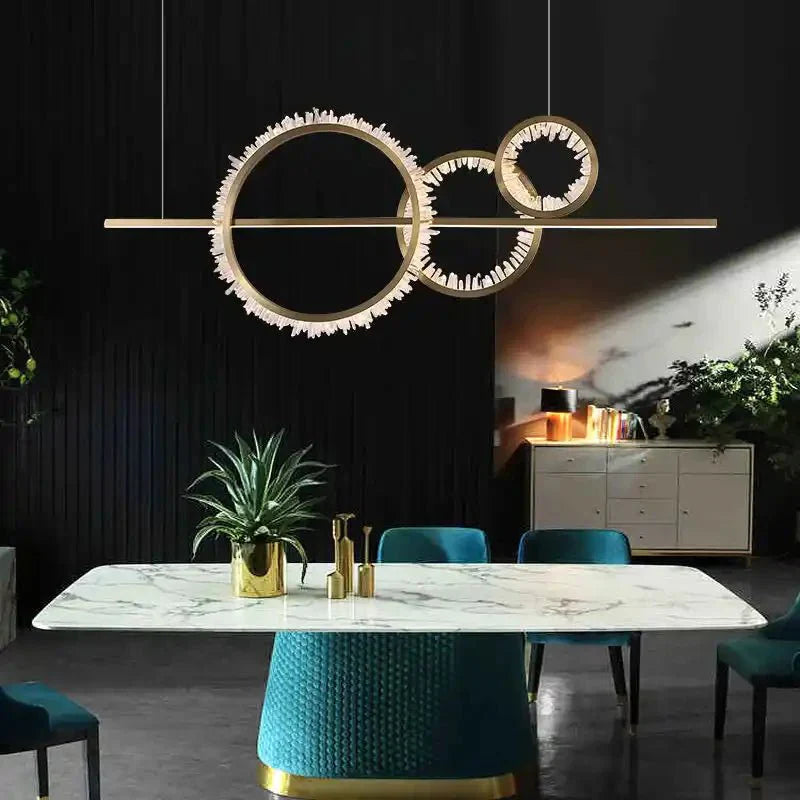Primary Crystal Cluster Island Chandelier - Arialamps