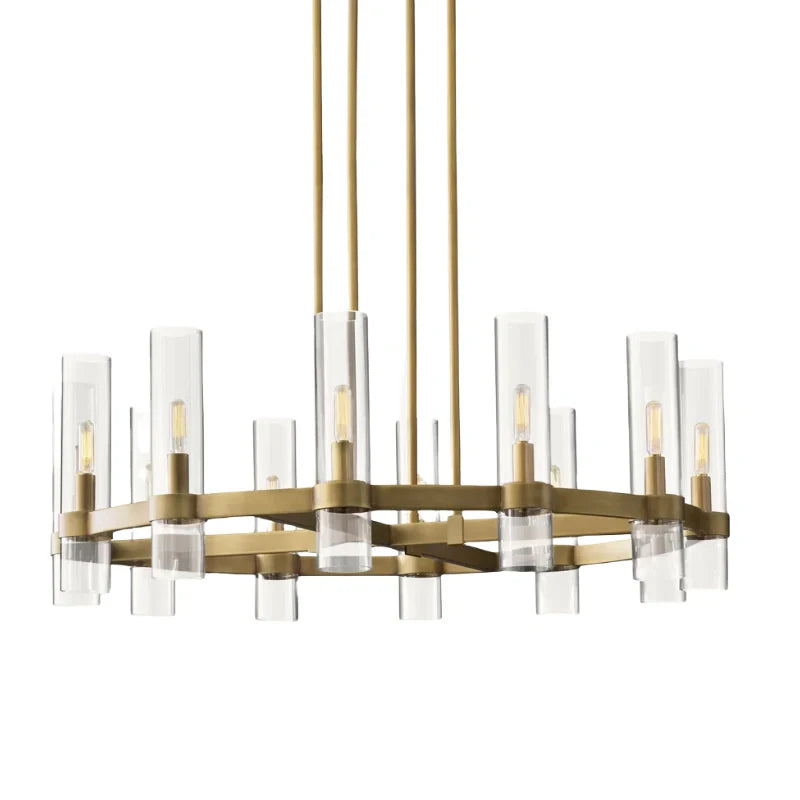 Lavelle Round Blown Glass Chandelier 36"