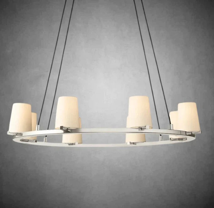 Paricia Fabric Shade Round Chandelier 36" 48" 60"
