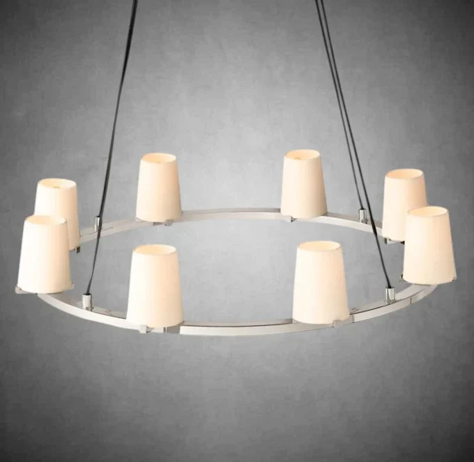 Paricia Fabric Shade Round Chandelier 36" 48" 60"