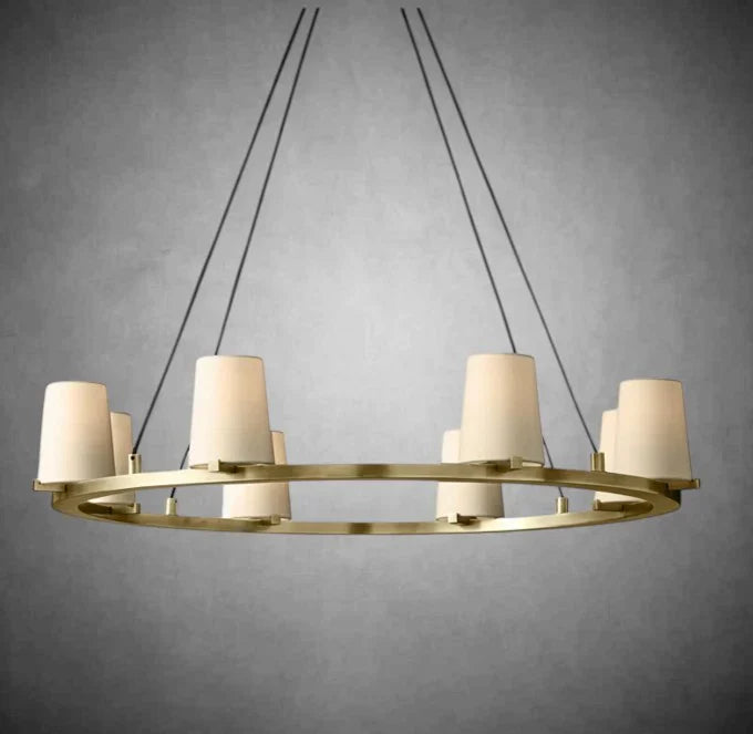Paricia Fabric Shade Round Chandelier 36" 48" 60"