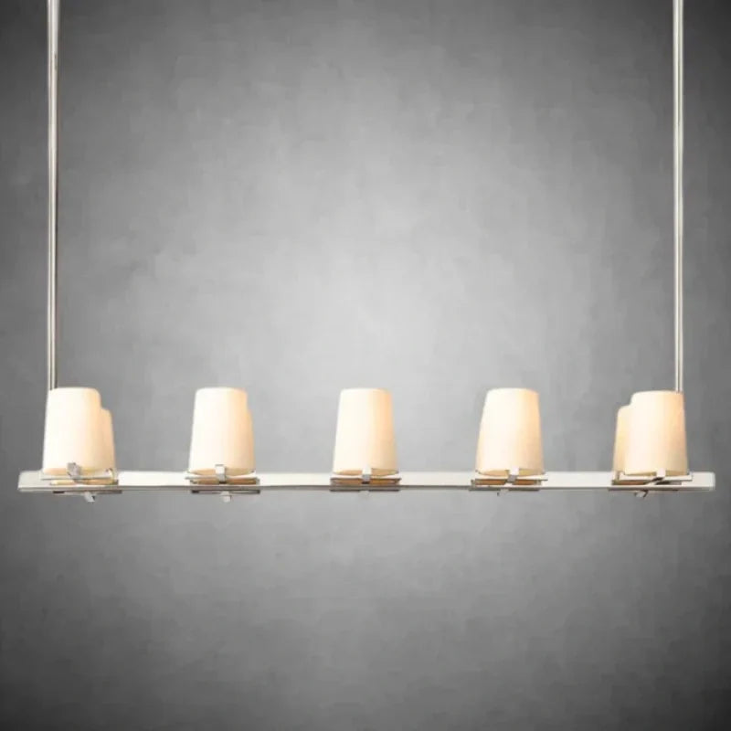 Paricia Fabric Shade Linear Chandelier 49" 60"