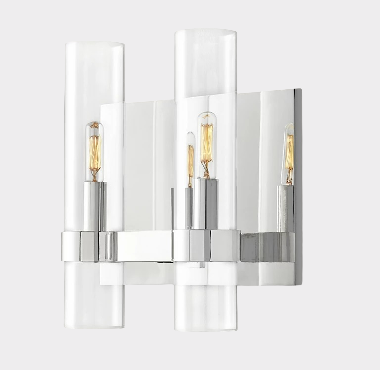 Nova Glass 2-Head Wall Sconce