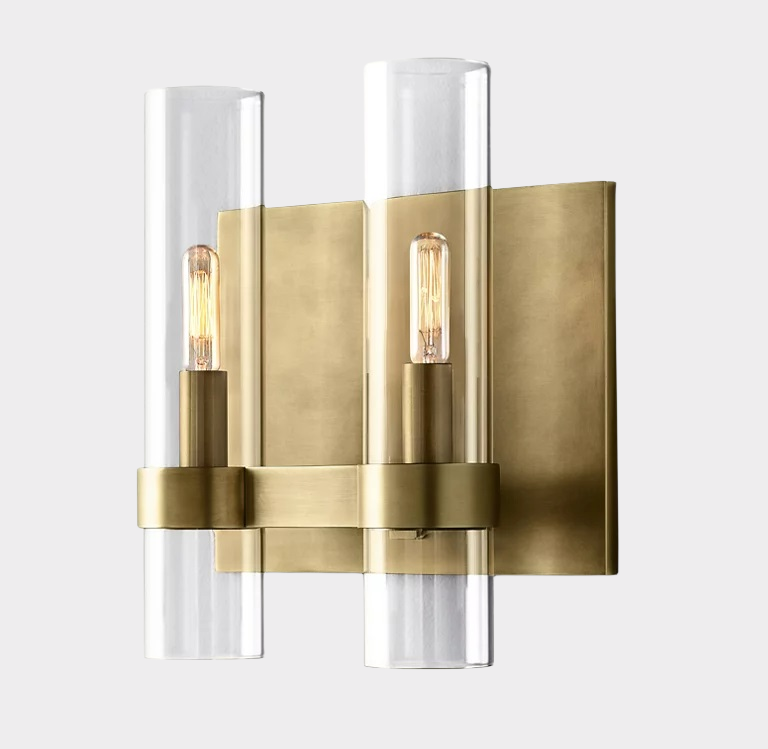 Nova Glass 2-Head Wall Sconce