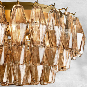 Chiaravalle Glass Flushmount 17"24" - Arialamps