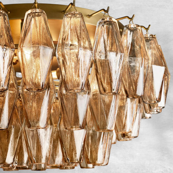 Chiaravalle Glass Flushmount 17"24" - Arialamps