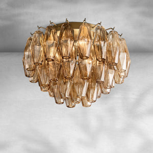 Chiaravalle Glass Flushmount 17"24" - Arialamps