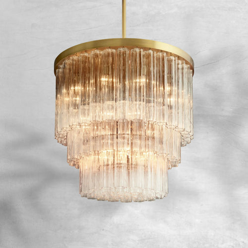 Caelo Round 3 - Tier Chandelier 36″ - Arialamps