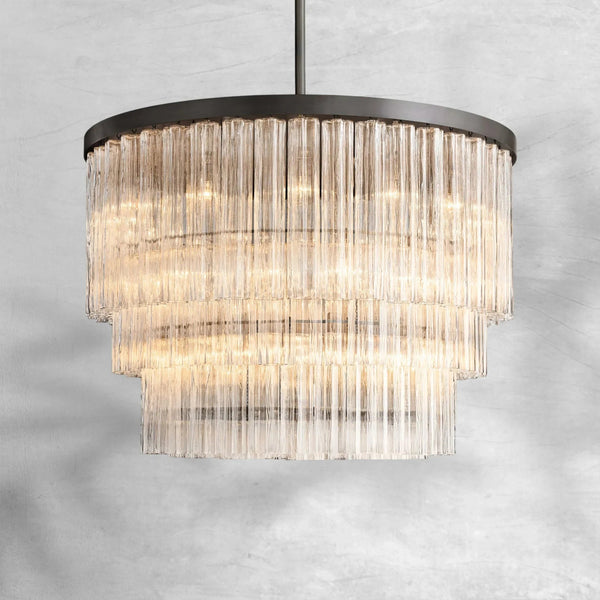 Caelo Round 3 - Tier Chandelier 48″ - Arialamps