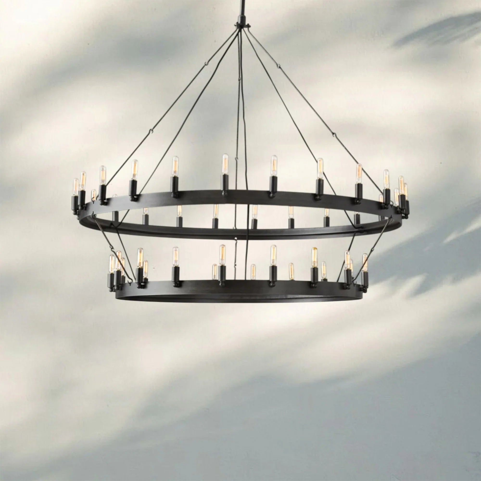 Camina Vintage Filament 2-Tier Chandelier
