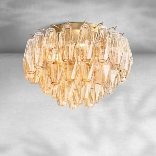 Chiaravalle Glass Flushmount 17"24" - Arialamps