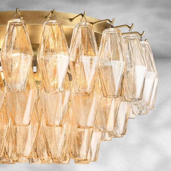 Chiaravalle Glass Flushmount 17"24" - Arialamps