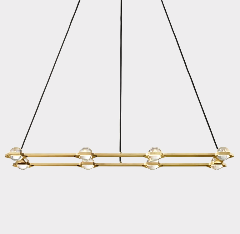 Planets Rectangular Chandelier 54" 72"