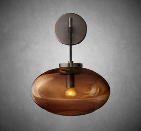 Calus Amber Glass Wall Sconce