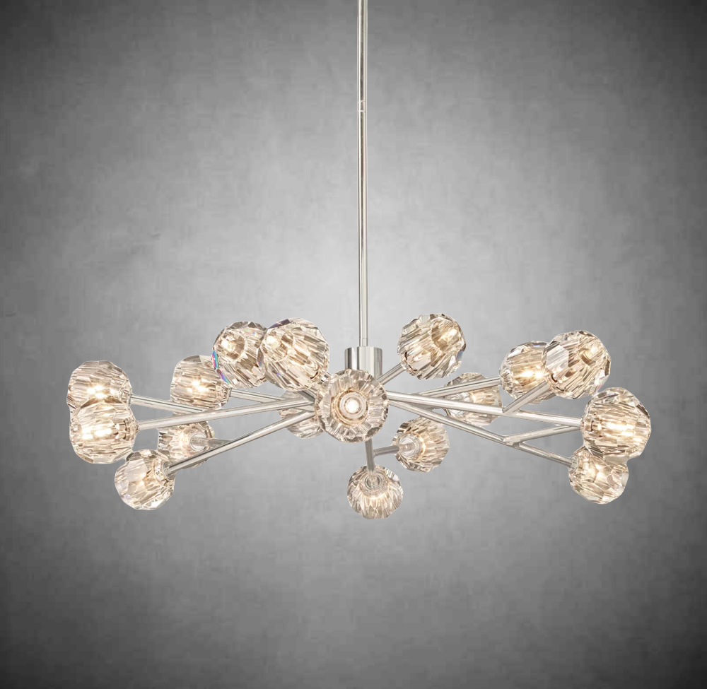 Bille De Crystal Round Chandelier 48"