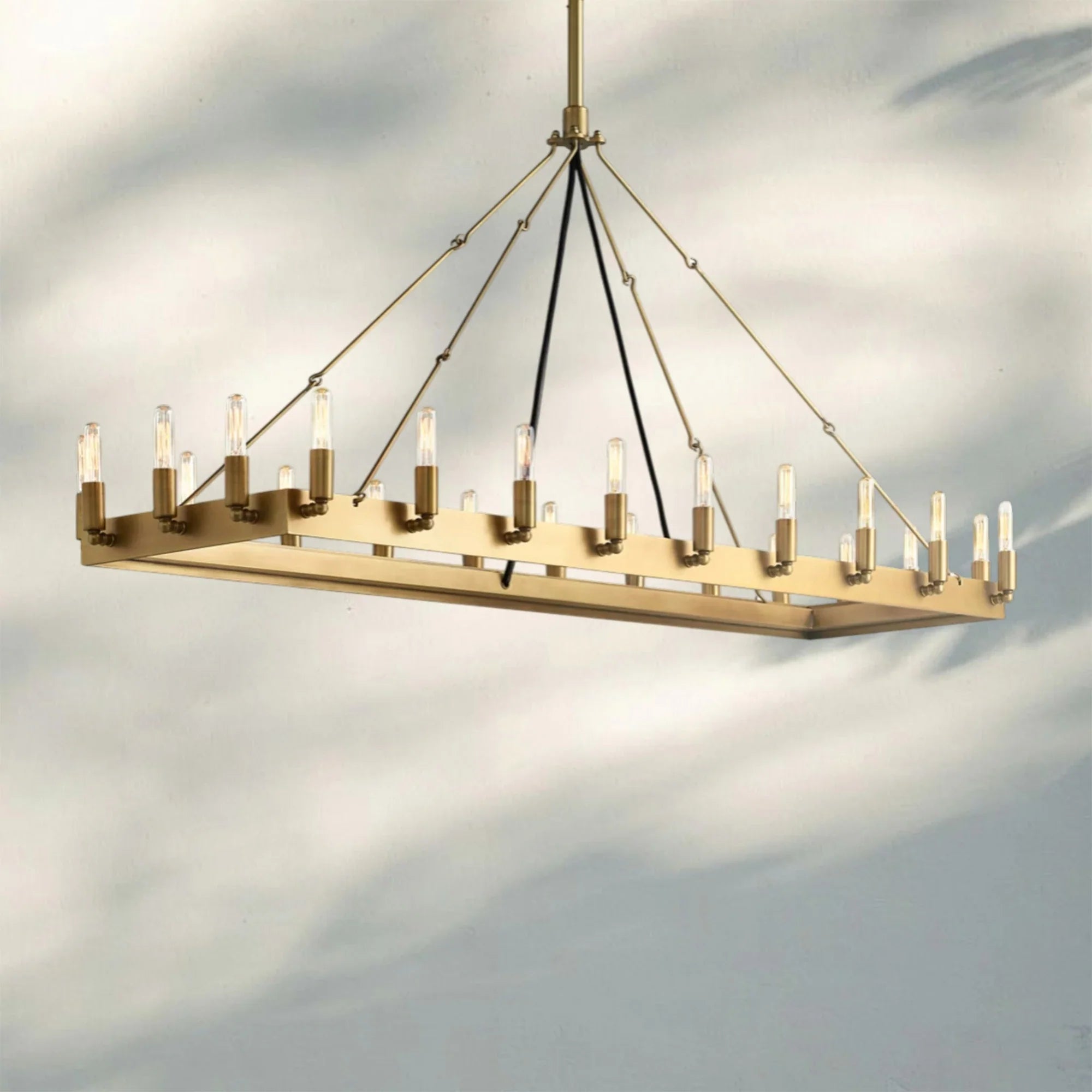 Camina Vintage Filament Rectangular Chandelier