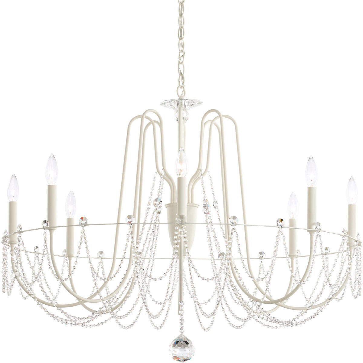 Esmeralda Single Tier Crystal Chandelier 37"