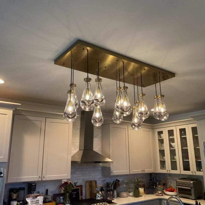 Raindrop Rectangular Chandelier 54" 72"