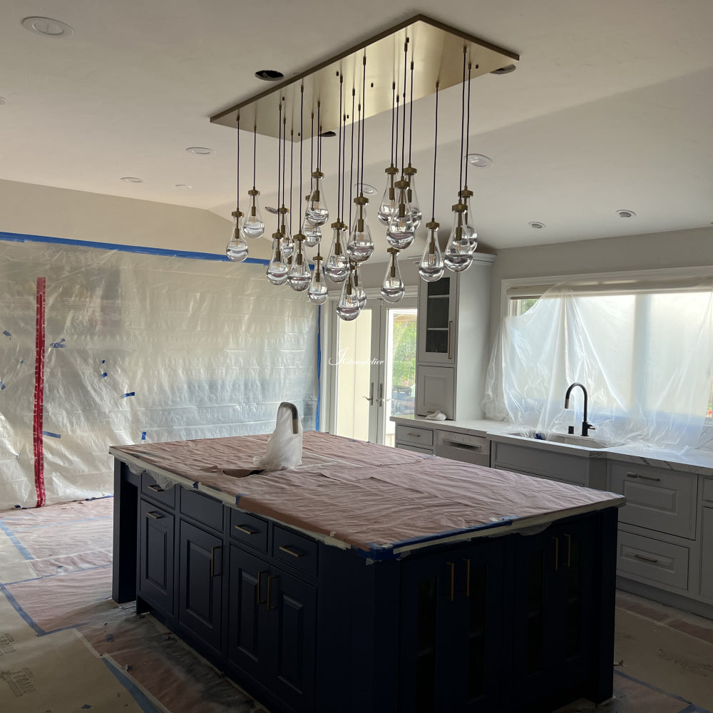 Raindrops Rectangle Chandelier
