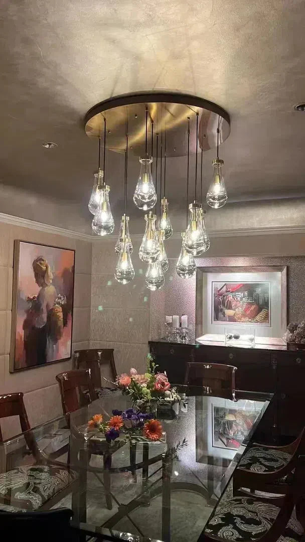 Raindrop Round Chandelier 60"